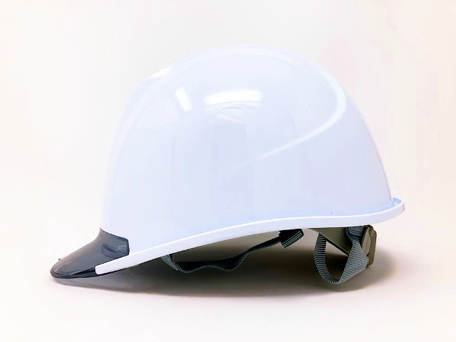 タニザワ 大型シールド面付ヘルメット 溝付 ホワイト　0162SDW8J 1個 - 1