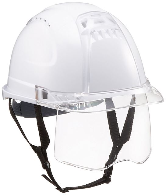 カラーギャラリー】シールド面付き作業用ヘルメット（通気孔付き 