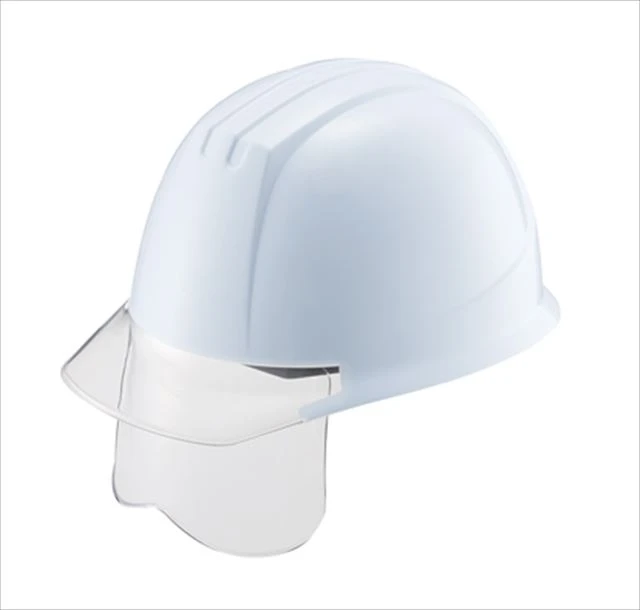 涼しい 洗える エアライト シールド面付き 透明ひさし 工事用ヘルメット(溝無し) 電気工事対応 谷沢製作所(タニザワ) ST#141VJ-SH W-3白ヘルメット / V-1 クリアバイザー 谷沢製作所 ST#141VJ-SH エアライト 涼しい 洗える シールド面付き 作業用 工事用 ヘルメット 溝なし 白 クリアバイザー