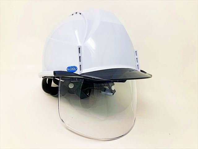 スミハット KKC3S-B-NCOOL Nクール 大型シールド面付き遮熱ヘルメット（通気孔付き/ライナー入り） | 工事用ヘルメット通販・名入れの専門店  浜田 | 作業・建築・建設・高所・電気・防災
