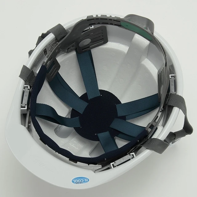 【KK内装】夏の屋外作業 直射日光下の熱中症対策 遮熱ヘルメット 電気工事対応 スミハット Nクール KK-B-NCOOL 遮熱白ヘルメット スミハット KKC-B-NCOOL Nクール 遮熱 作業用 工事用 ヘルメット 白