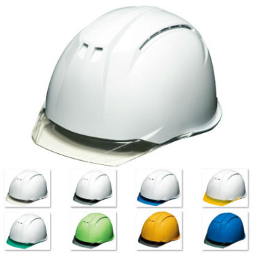 【新商品】DIC『AP11-CW』透明ひさし安全ヘルメット（通気孔付き）【PC樹脂】