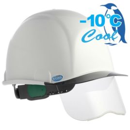 夏 サマー 熱中症対策 遮熱 涼しい 作業用 電気工事対応 シールド付き ヘルメット スミハット SAX2S-A-NCOOL Nクール 遮熱白