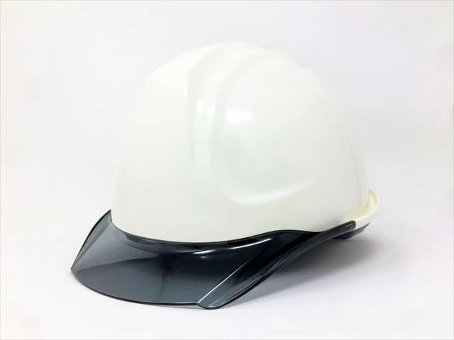 夏の屋外作業 直射日光下の熱中症対策 透明ひさし 電気工事対応 遮熱ヘルメット DIC SYA-CKP ヒートバリア 遮熱ホワイトヘルメット/スモークバイザー DIC ヒートバリア SYA-CKP 電気工事対応 作業用 遮熱 ヘルメット 遮熱白