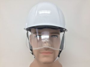 ヘルメット 工事用 作業用 建設用 建築用 現場用 高所用 安全 保護帽 コンパクト シールド面 透明ひさし