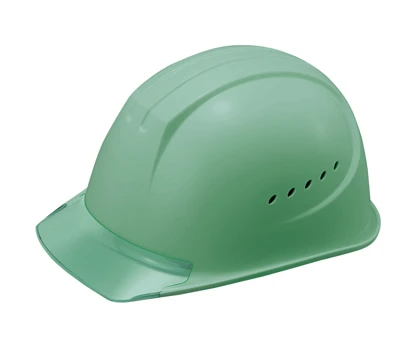 涼しい 洗える エアライト 透明ひさし 工事用ヘルメット(溝付き) 谷沢製作所(タニザワ) ST#1610-JZV G-2 グリーンヘルメット / V-3 グリーンバイザー 谷沢製作所 ST#1610-JZV エアライト 涼しい 洗える 作業用 工事用 ヘルメット 通気孔付き 緑色 グリーンバイザー