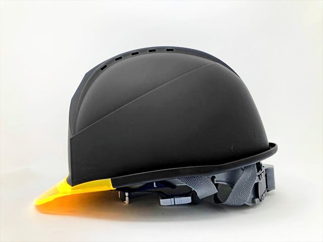 【マット塗装（つや消し）】スミハット KKC3-B-MB 透明ひさし作業用ヘルメット（通気孔付き/ライナー入り） | 工事用ヘルメット通販