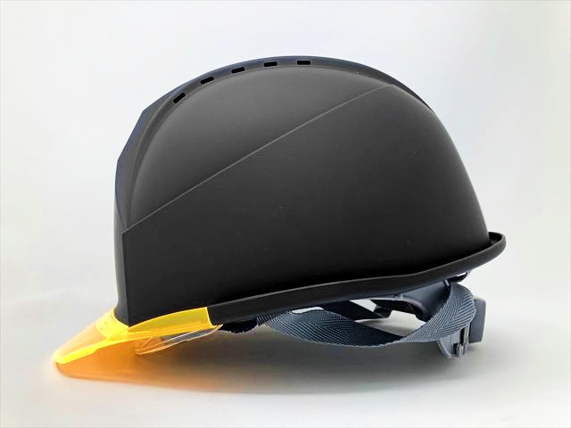 【つや消しマット塗装】スミハット KKC3S-B シールド面付き作業用ヘルメット（通気孔付き/ライナー入り） | 工事用ヘルメット通販・名入れ