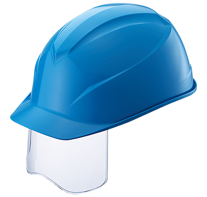 谷沢製作所の超軽いシールド面付きヘルメット（ブルー）