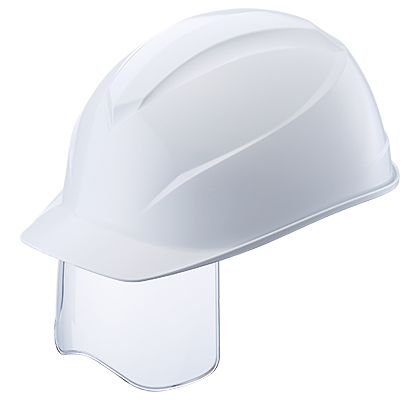 谷沢製作所の超軽いシールド面付きヘルメット（ホワイト）