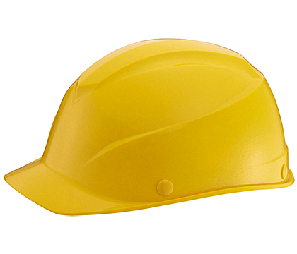 谷沢製作所の軽いヘルメット（FRP樹脂製） 黄色