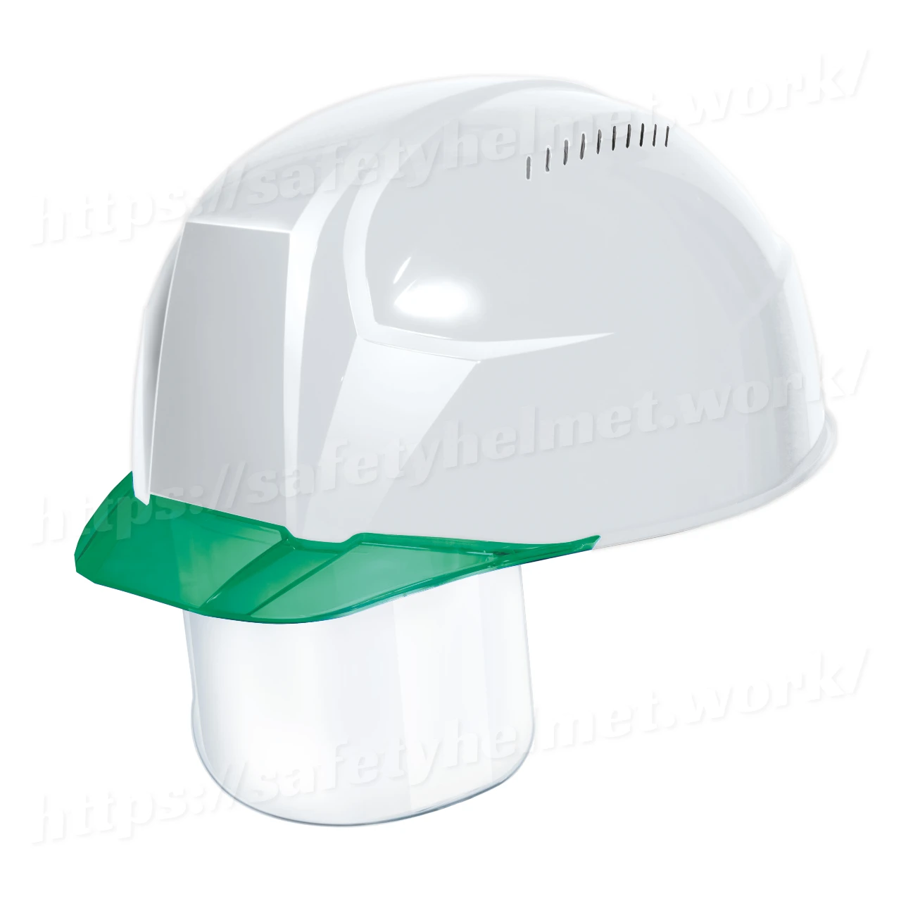 dic-lightest-helmet-keijin-shield-aa23csv-white-green